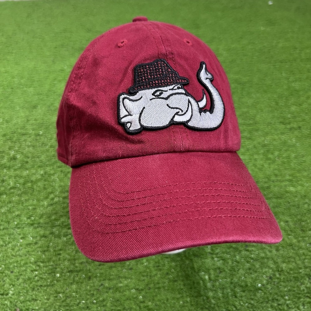 Vintage Y2K Alabama Hat XL Flex Fit Big Al Bear Bryant Crimson‎ Tide Houndstooth